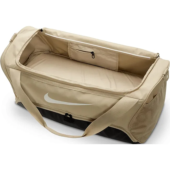 Сумка Nike NK BRSLA M DUFF - 9.5 60L бежевий, чорний 64 х 30 х 30 см