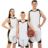 Баскетбольная форма майка и шорты LIDONG L046 3XS-6XL (Белый-черный)