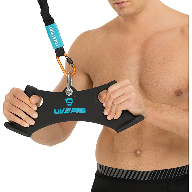 Рукоятка для тяги вниз c широким хватом Wide Triceps grip нескользящее покрытие LiveUp LP8324