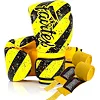 Боксерські рукавиці Fairtex BGV14Y Yellow/Black (бинти в комплекті)