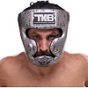 Тренировочный шлем для бокса кожа
 TOP KING Super Snake TKHGSS-02 (Белый-золотой)