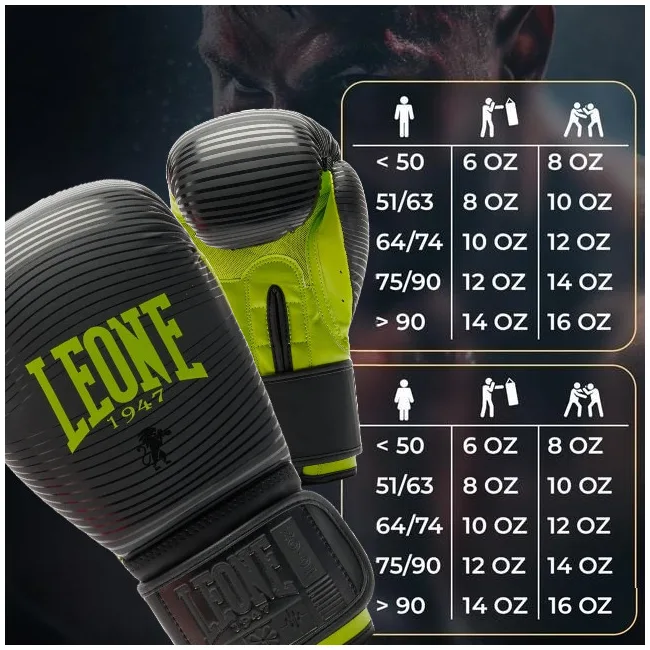 Боксерські рукавиці Leone GN313 WAVES Black (капу в комплекті)