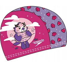 Детская шапочка для плавания Speedo PRINTED POLYESTER CAP IU