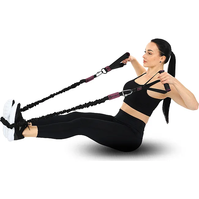 Трубчатый эспандер
 с карабином в защитном рукаве RESISTANCE TUBE WITH COVER EZOUS K-05-L нагрузка низкая