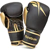 Боксерские перчатки Reebok Boxing Gloves черный, золото чел 16 унций