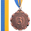 Медаль спортивна зі стрічкою SP-SPORT PREMIER C-6861 ø6,5см (Бронзовий)
