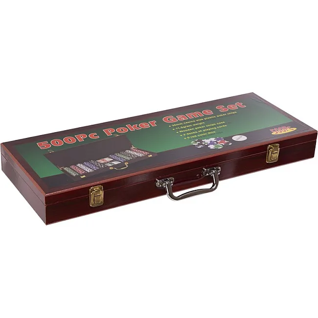 Уцінка! Набір для покеру в дерев'яному кейсі Poker game set SP-SPORT IG-6645 500 фішок