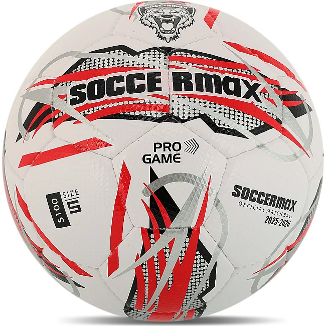 Футбольний м'яч
 професійний SOCCERMAX FB-4165 №5 PU (Білий-червоний)
