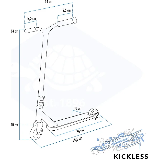 Самокат трюковой SCHILDKRÖT Kickless Forest