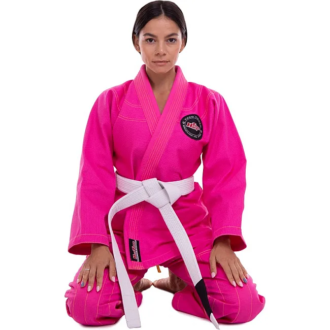Кимоно для для бразильского джиу-джитсу BJJ женское розовое куртка штаны и пояс HARD TOUCH JJSL 130 см
-160 см
см