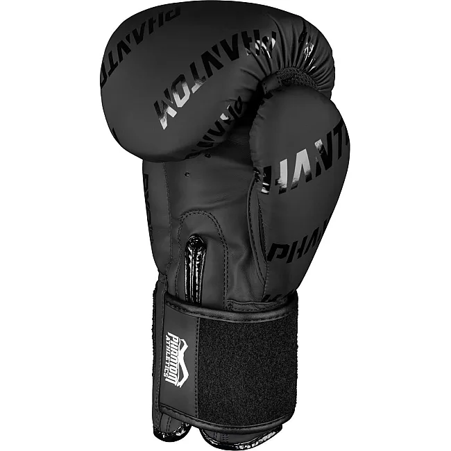 Боксерские перчатки Phantom APEX Velcro Black (Бинты 4м. в подарок)
