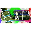 Батут THUNDER OUTSIDE PRO с наружной сеткой 10 футов 305 см черно-розовый