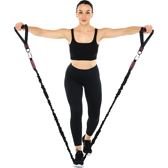 Трубчатый эспандер
 с карабином в защитном рукаве RESISTANCE TUBE WITH COVER EZOUS K-05-L нагрузка низкая