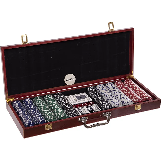 Уцінка! Набір для покеру в дерев'яному кейсі Poker game set SP-SPORT IG-6645 500 фішок