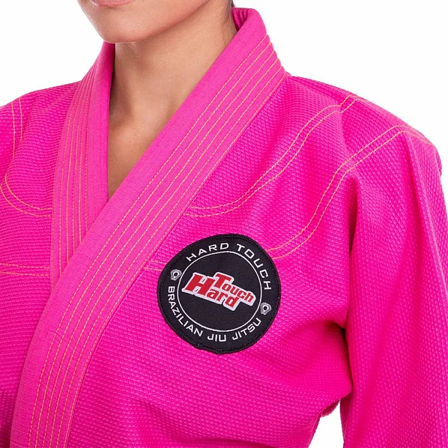 Кимоно для для бразильского джиу-джитсу BJJ женское розовое куртка штаны и пояс HARD TOUCH JJSL 130 см
-160 см
см