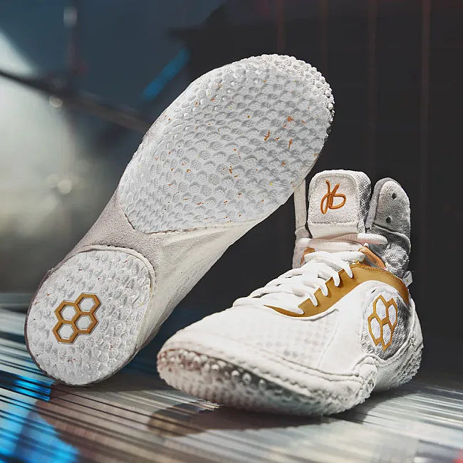 Детские борцовки RUDIS Alpha 2.0 Jordan Burroughs Edition Youth White Gold