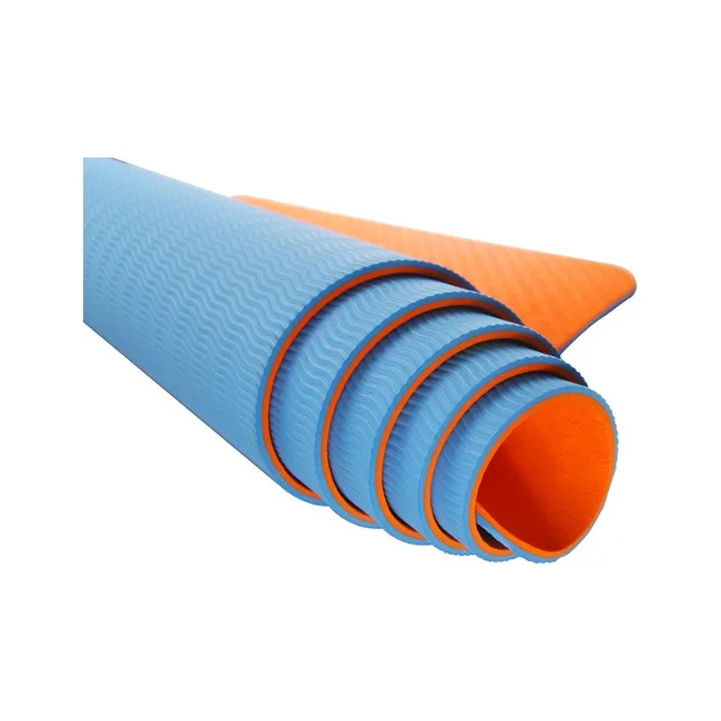 Коврик для йоги U-POWEX TPE Orange/Blue (183х61х0.6)
