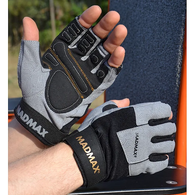 Перчатки для фитнеса MADMAX MFG-871 Damasteel Grey/Black