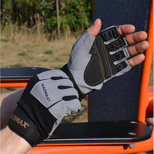 Перчатки для фитнеса MADMAX MFG-871 Damasteel Grey/Black