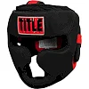 Шолом для боксу Title Leather Solar Black Red