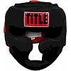 Шолом для боксу Title Leather Solar Black Red