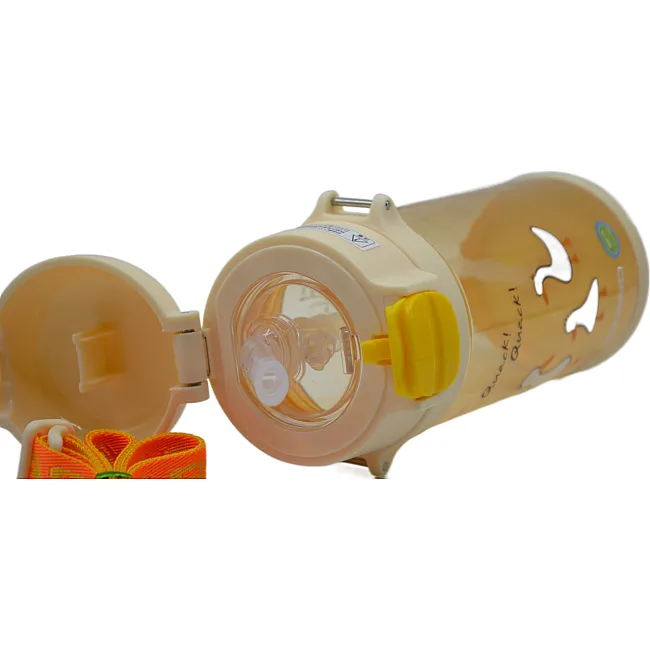 Спортивная бутылка CASNO 690 мл KXN-1219 Оранжевая (гуси) с соломинкойTRITAN