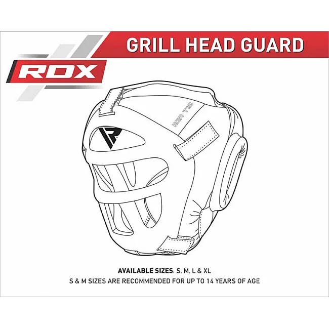 Тренировочный шлем с сеткой RDX Guard Red