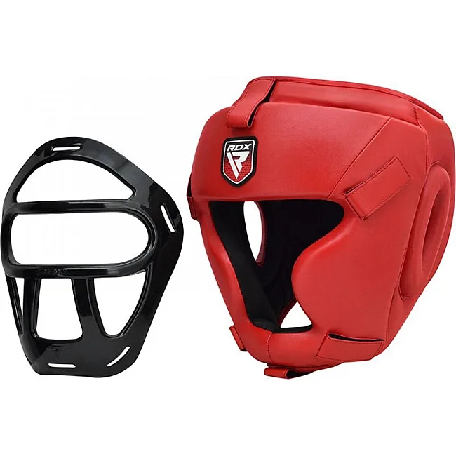 Тренировочный шлем с сеткой RDX Guard Red