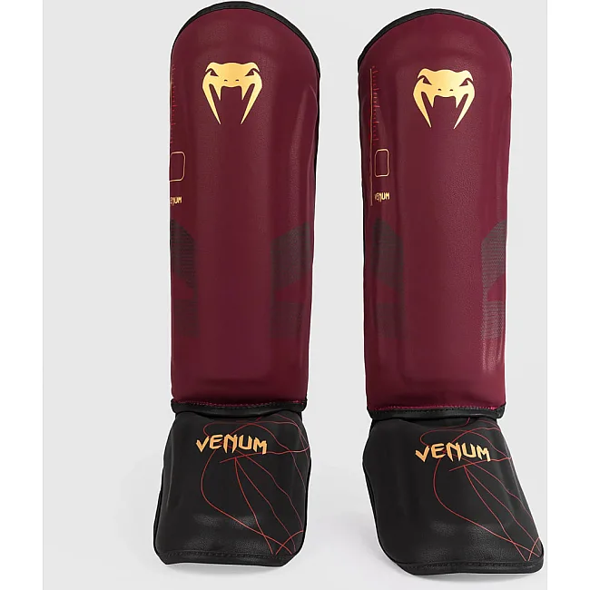 Захисні щитки для ніг VENUM Tactical XT - Black/Burgundy/Gold