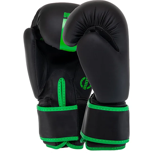 Перчатки для бокса PU CORE BO-8540 (Черный-салатовый)