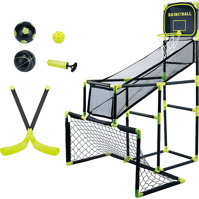 Дитячий ігровий набір 3 в 1 inSPORTline SCS510, 130 x 100 см, чорно-зелений