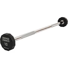 Штанга неразборная с фиксированным весом прямая PEV HAMMER STRENGHT TA-9979-10 (Черный)
