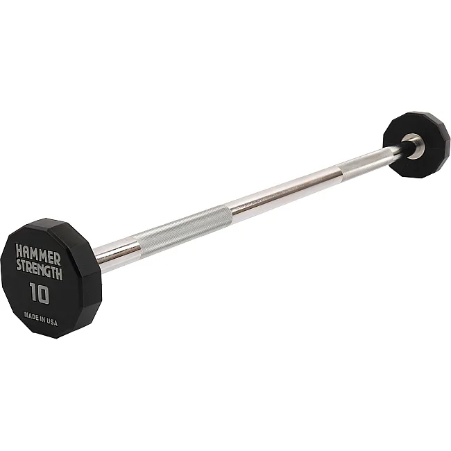 Штанга неразборная с фиксированным весом прямая PEV HAMMER STRENGHT TA-9979-10 (Черный)