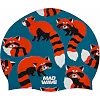 Шапочка для бассейна силиконовая для взрослых MADWAVE Raсcoons M057422 (Бирюзовый)