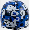 Шапка для плавания Arena PRINT JR синий, белый, черный (для детей) One Size