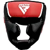 Боксерский шлем RDX AURA PLUS T-17 Red/Black (капа в комплекте)