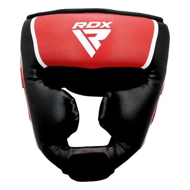 Боксерский шлем RDX AURA PLUS T-17 Red/Black (капа в комплекте)