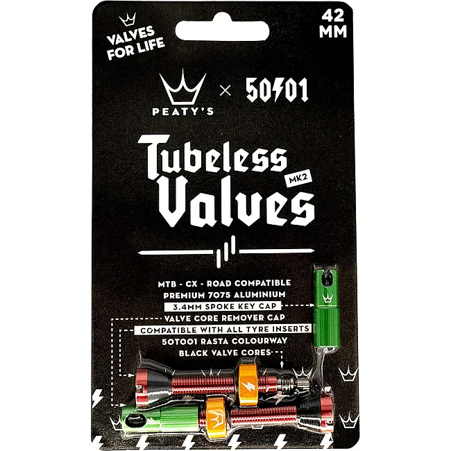 Ниппели Peaty's x Chris King Tubeless Valves, 42mm, Bourbon