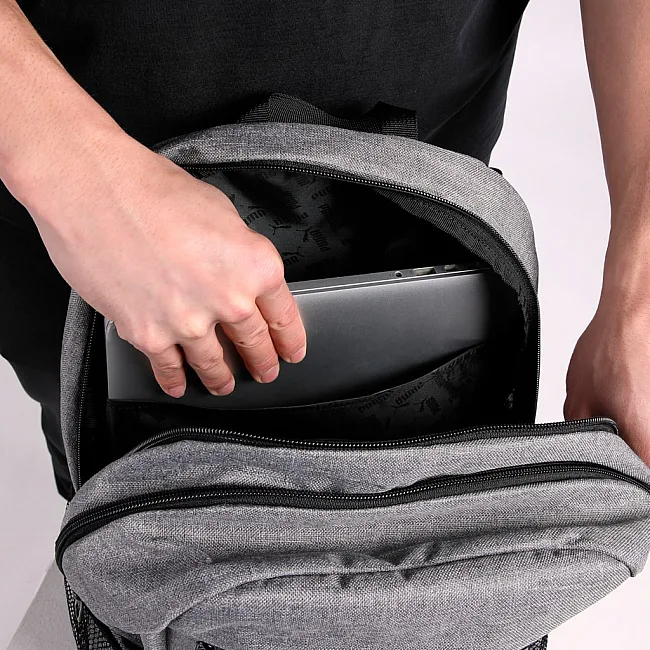 Рюкзак Puma BUZZ HEATHER Backpack 28L сірий 47,5х28х20 см