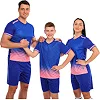 Футбольная форма комплект футболка и шорты LIDONG D8853 4XS-XXL (Синий-розовый)