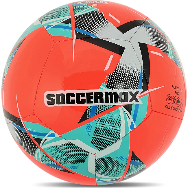 Футбольний м'яч SOCCERMAX FB-4137 №5 PU (Червоний)