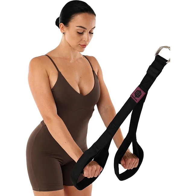 Стропа канат с ручками гибкая тяга для трицепса с двойным хватом SOFT TRICEP
 EZOUS F-10 73х5,5см