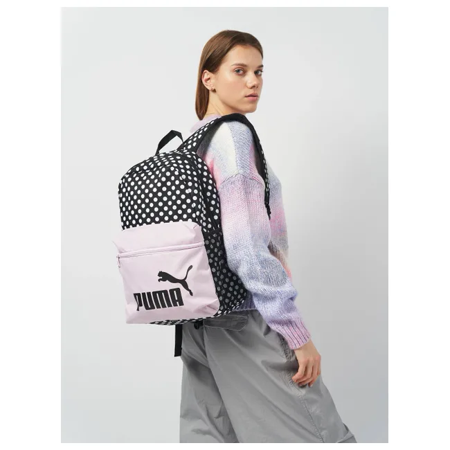 Рюкзак PUMA Phase AOP Backpack 22L черный, белый, бежевый 30x14x44 см