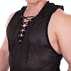 Майка для бодибилдинга с капюшоном мужская DOMINO N008-BK
