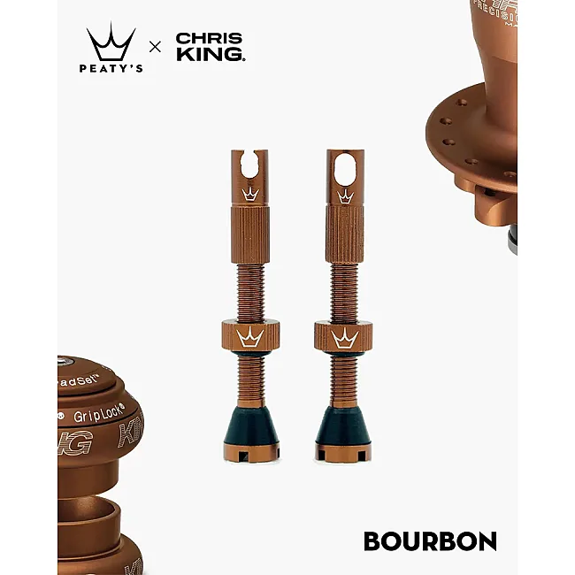 Ниппели Peaty's x Chris King Tubeless Valves, 42mm, Bourbon