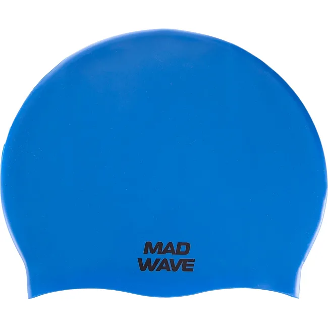 Шапочка для бассейна силиконовая для взрослых MADWAVE Light BIG M053113 (Синий)