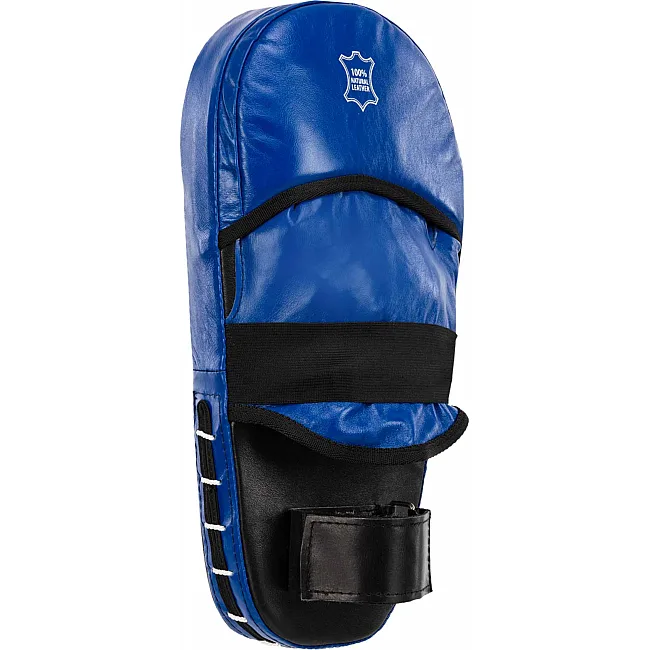 Лапа боксерская прямая тренировочная удлиненная кожа BOXER
 2007-01 40х21х4,5см 2штуки (Черный-желтый)