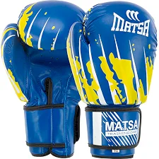 Перчатки для бокса PU MATSA MA-7300 (Синий)