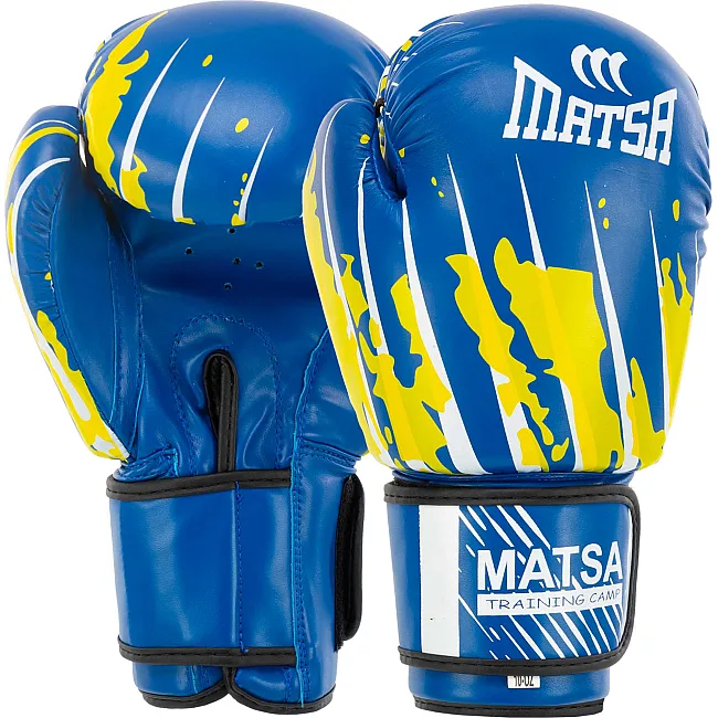 Перчатки для бокса PU MATSA MA-7300 (Синий)