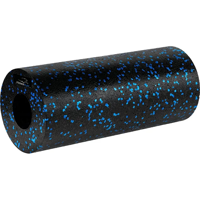 Массажный ролик (роллер) гладкий PowerPlay PP-4347 EPP Foam Roller Черно/Синий (33x14см.)